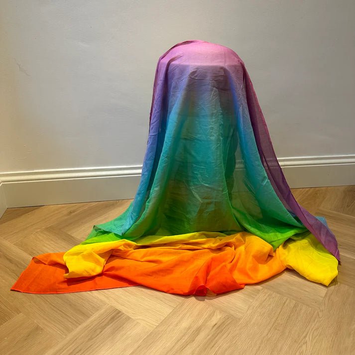 Laura's Play Cotton Pastel Rainbow 145 cm x 145 cm - vendor-unknown - Honeybee Toys