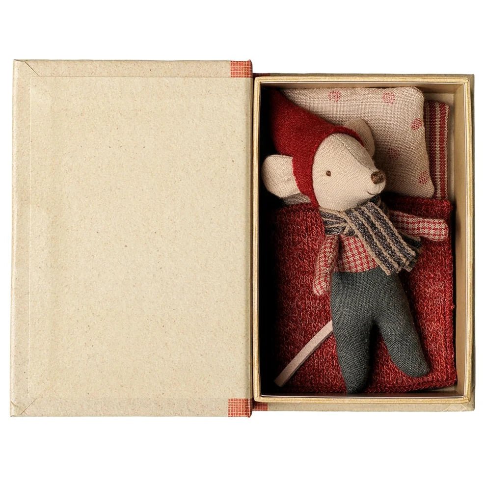 Maileg Christmas Mouse Baby in Book - vendor-unknown - Honeybee Toys