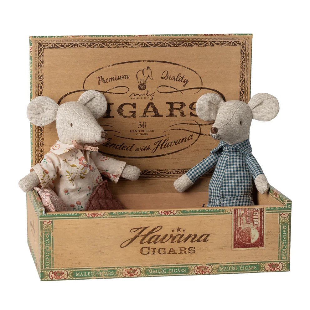 Maileg Grandma & Grandpa Mouse in Box 2025 - vendor-unknown - Honeybee Toys
