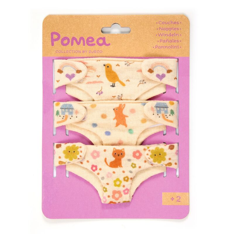 Pomea Doll's Nappies set of 3 - vendor-unknown - Honeybee Toys