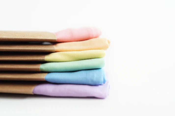 Set of 6 Laura's Play Cotton Pastel Rainbow 90x90 cm - vendor-unknown - Honeybee Toys