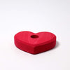 Heart Candle Holder Small Red