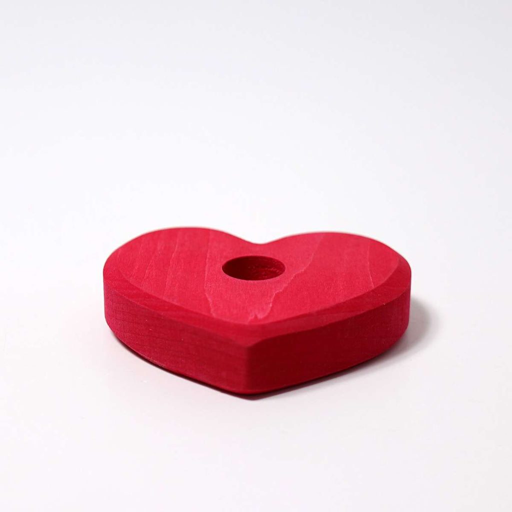 Heart Candle Holder Small Red