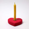 Heart Candle Holder Small Red