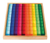 Bauspiel Translucent Colour Blocks in Wooden Tray