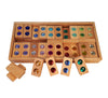 Bauspiel Colour Track Blocks 45 Pieces in a Wooden Box