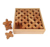 Bauspiel X-blocks 48 parts in a wooden tray.