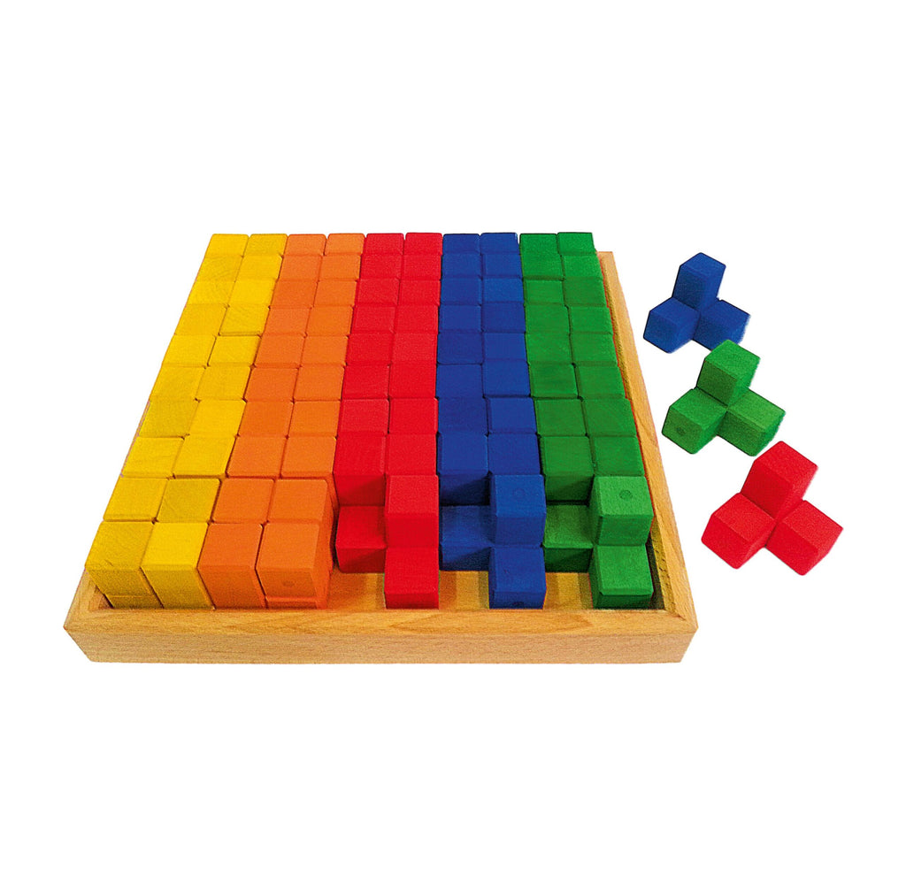 Bauspiel Corner Blocks Coloured 50 pieces