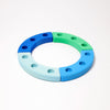 Grimm's Birthday Ring 12 holes, Blue/Green