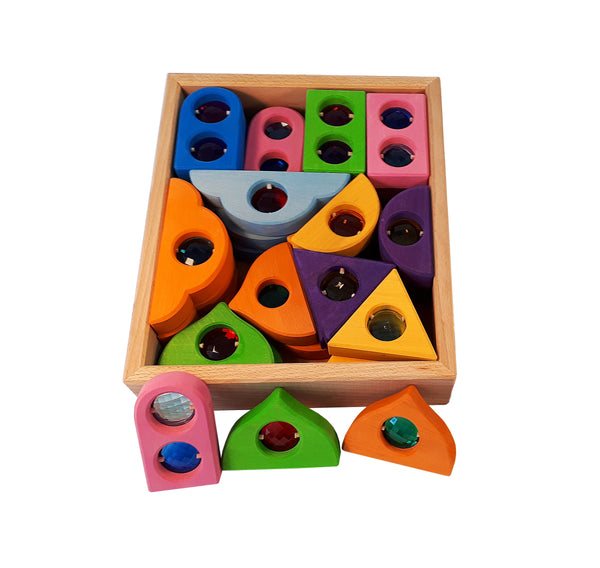 Bauspiel Fairy Tale Window Colourful 36 Pieces