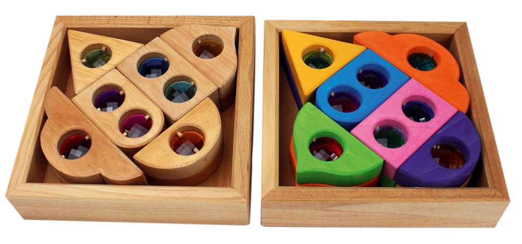 Bauspiel Fairy Tale Windows Colourful 12 Pieces