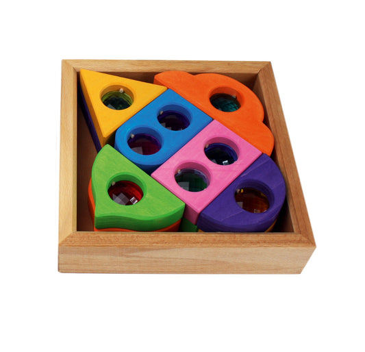 Bauspiel Fairy Tale Windows Colourful 12 Pieces