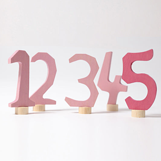 Grimm's Number Set Rose  1 - 5