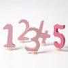 Grimm's Number Set Rose  1 - 5