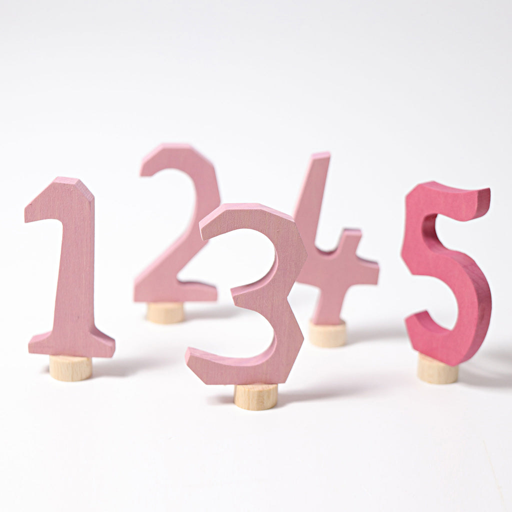 Grimm's Number Set Rose  1 - 5