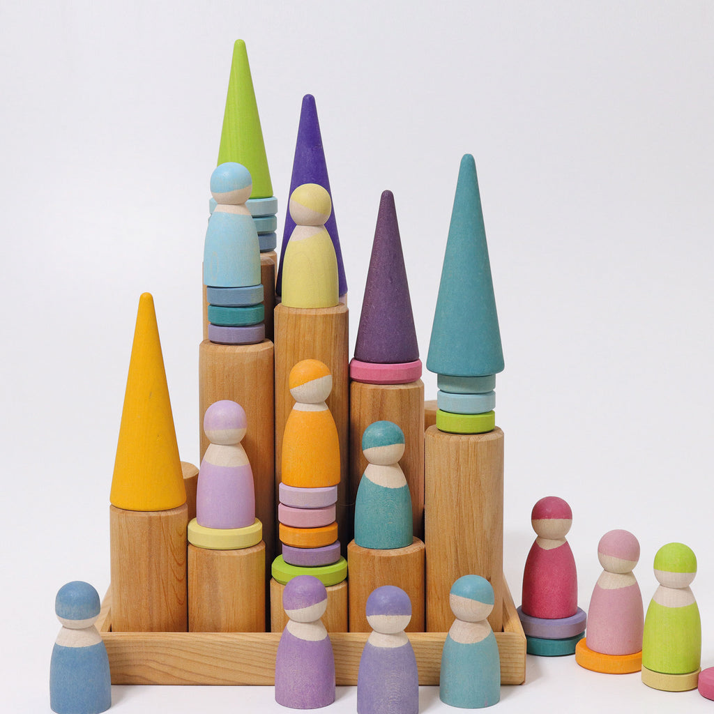 Grimm's Rollers Large Building Set Natural (Was $140.70 Now $84.00)