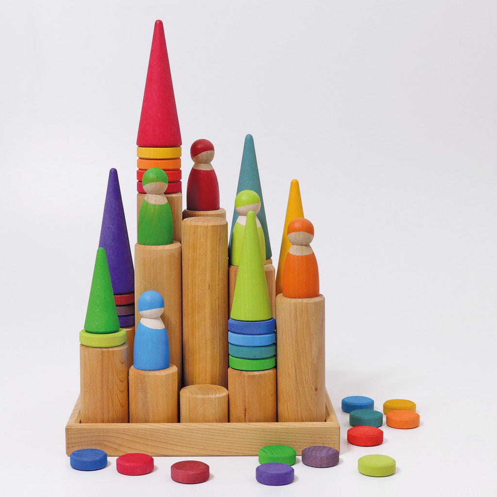 Grimm's Rollers Large Building Set Natural (Was $140.70 Now $84.00)