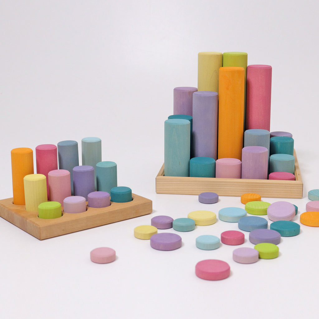 Grimm's Rollers Large Building Set Pastel (Was $140.70 Now $84.00)