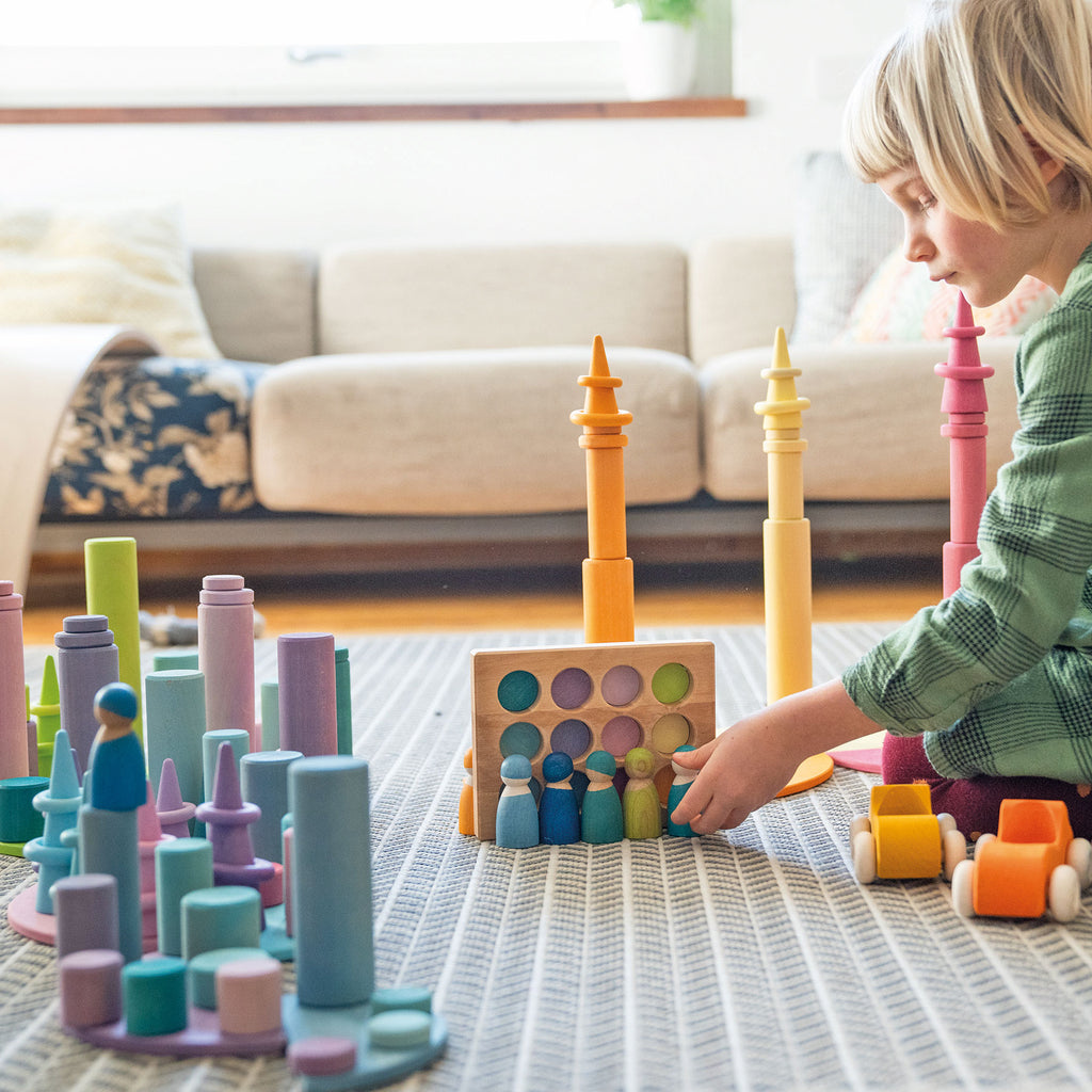 Grimm's Rollers Large Building Set Pastel (Was $140.70 Now $84.00)
