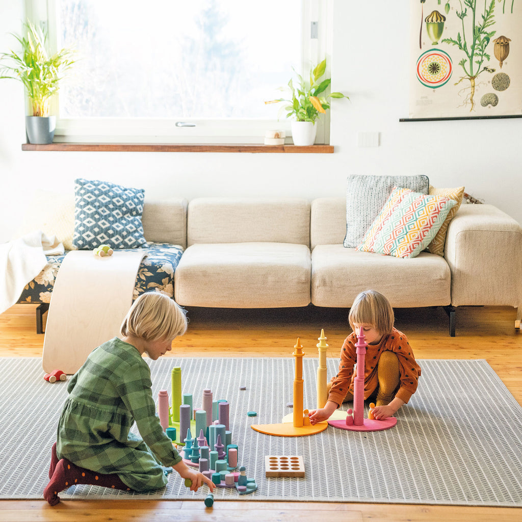 Grimm's Rollers Large Building Set Pastel (Was $140.70 Now $84.00)