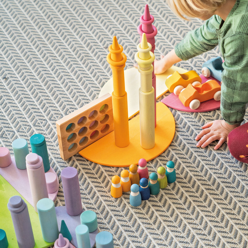 Grimm's Rollers Large Building Set Pastel (Was $140.70 Now $84.00)