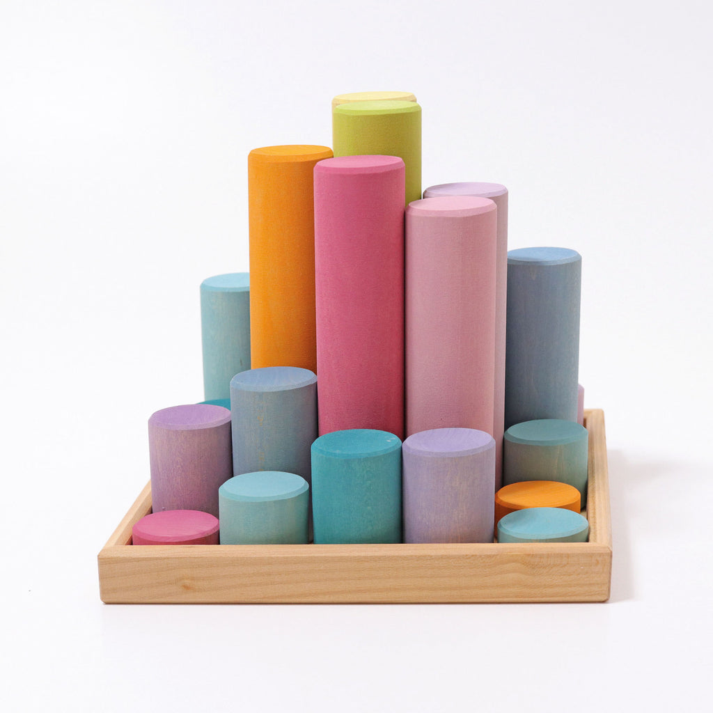 Grimm's Rollers Large Building Set Pastel (Was $140.70 Now $84.00)
