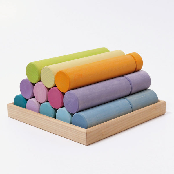 Grimm's Rollers Large Building Set Pastel (Was $140.70 Now $84.00)