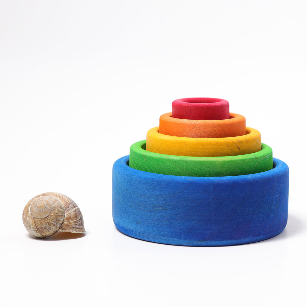 Grimm's Stacking Bowls Blue