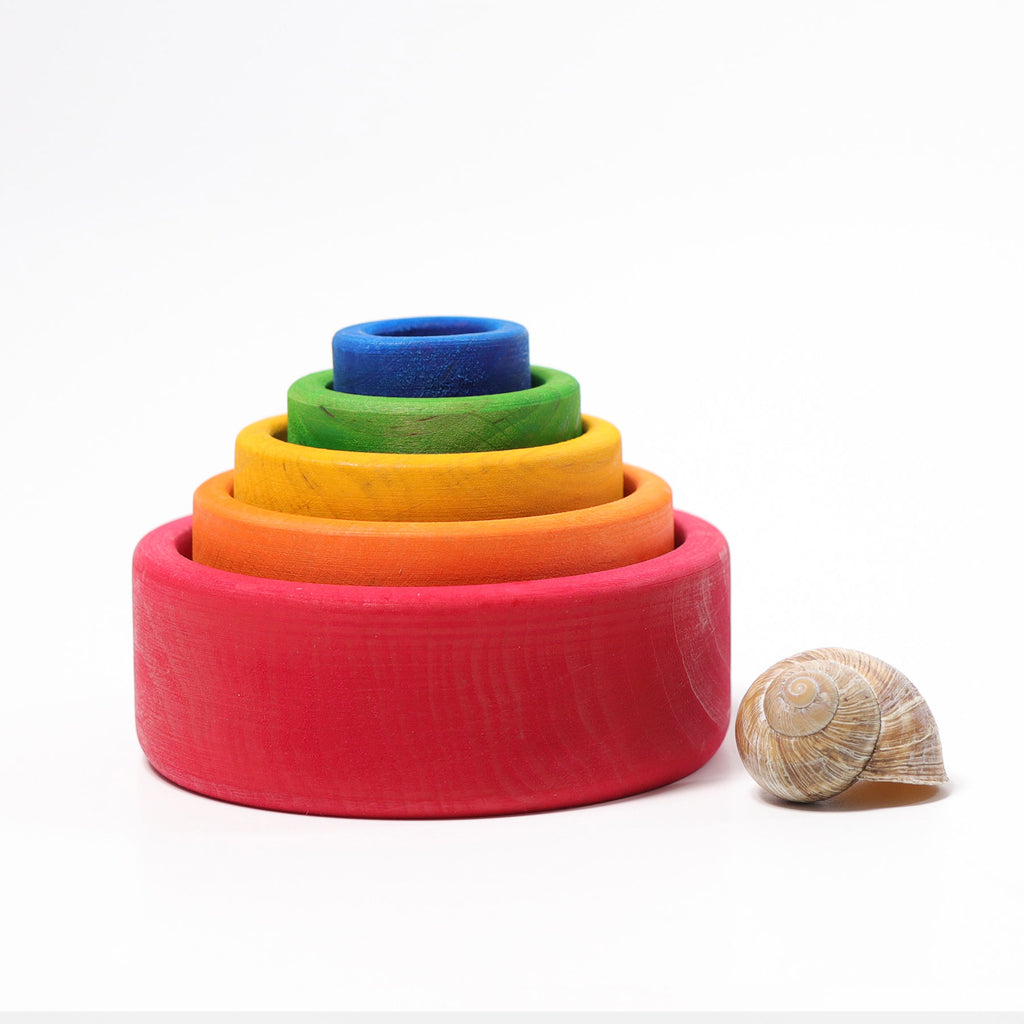 Grimm's Stacking Bowls Red