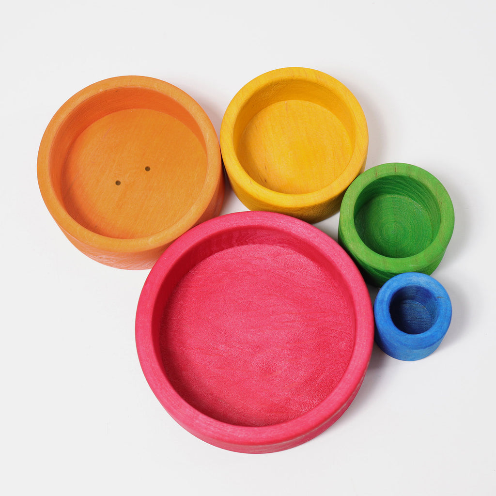 Grimm's Stacking Bowls Red