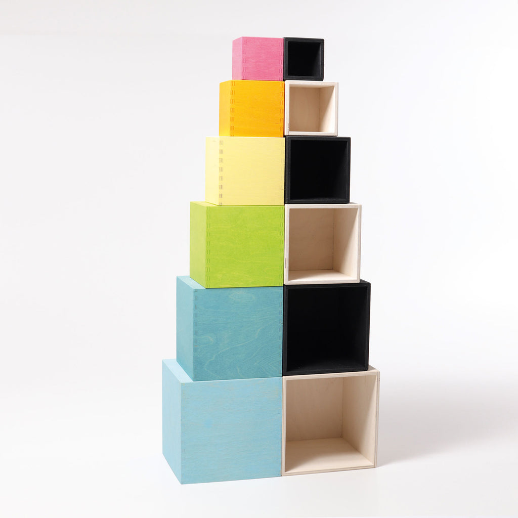 Grimm's Stacking Boxes Large Pastel