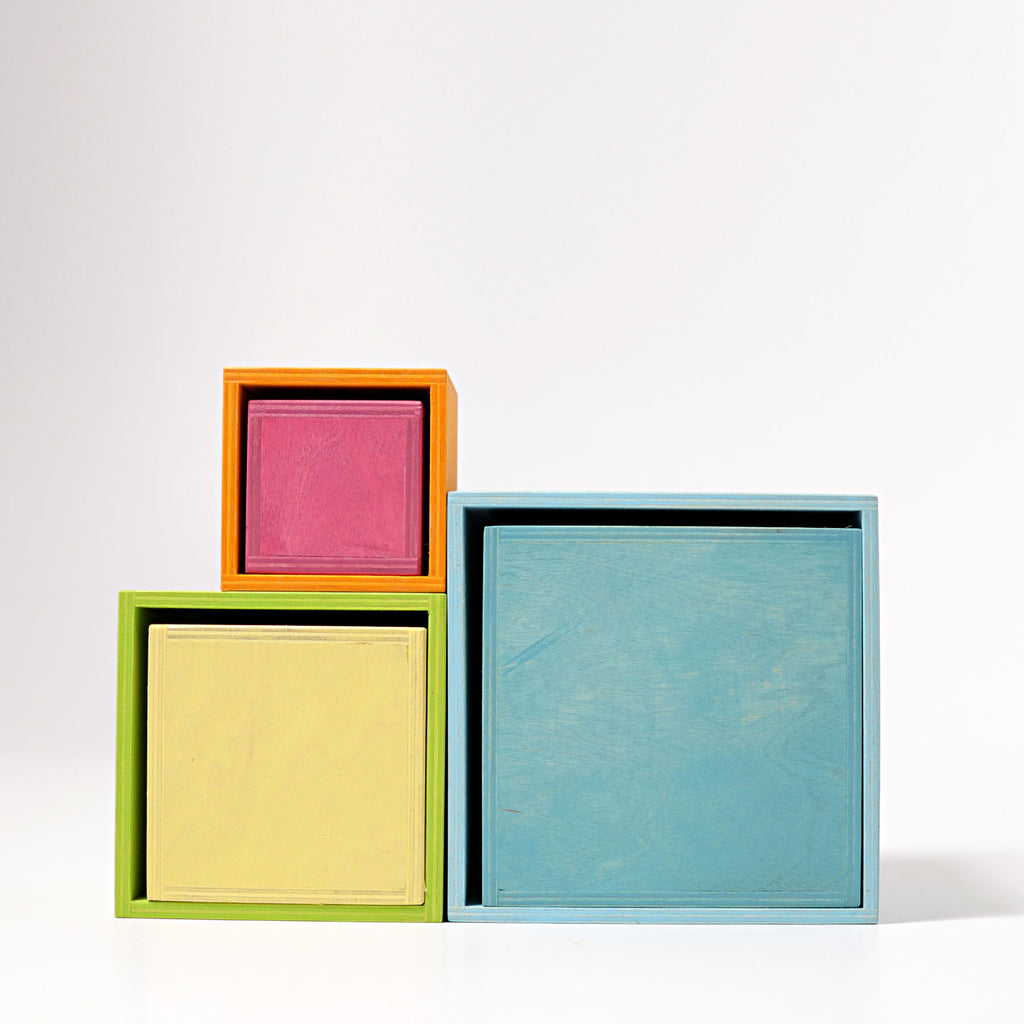 Grimm's Stacking Boxes Large Pastel