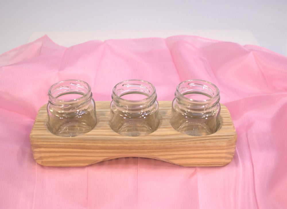 Sedulus Artisan Paint Jar Holder with 3 Jars