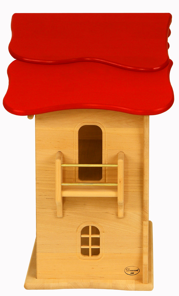 Drewart Doll House Open, Red Roof