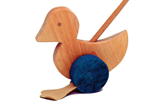 Ostheimer Natural Waddle Duck with Blue Wheels