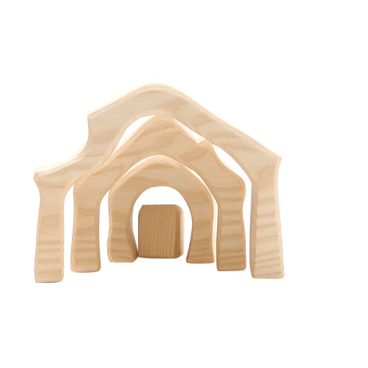 Ostheimer Nativity Stable Small, 4 pieces