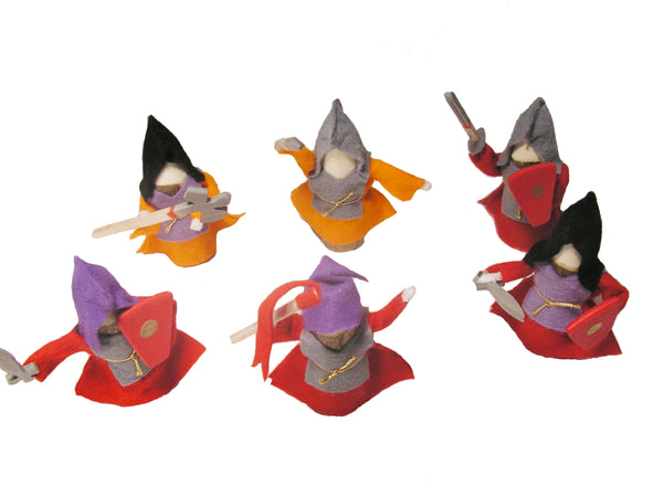 Magic Wood Knights Red, set of 6