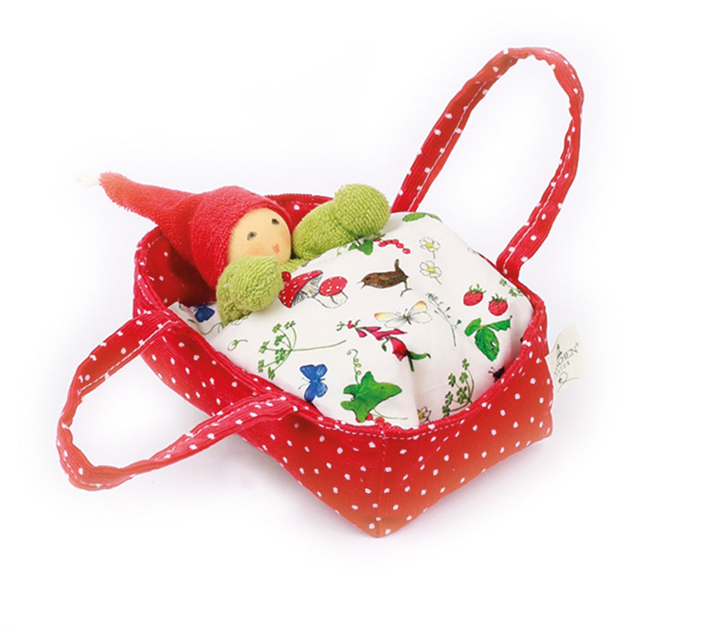 Nanchen Mini Doll with Bed Red