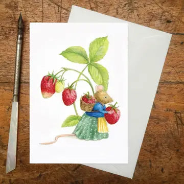 Card A7 Strawberry Mouse
