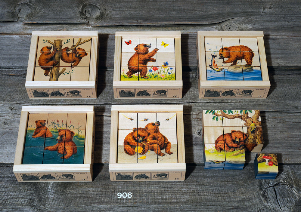 Atelier Fischer Cube Puzzle Bears, 9 parts