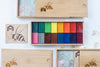 Apiscor Beeswax Crayons, Block 16 in Bamboo Box