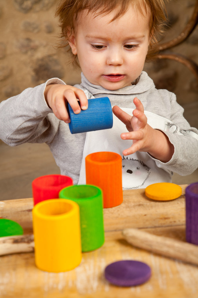 Grapat Cups with Lid Coloured, 6 pieces