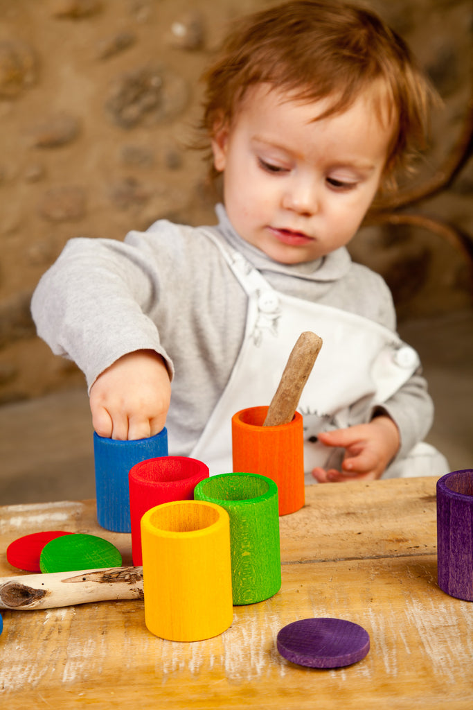 Grapat Cups with Lid Coloured, 6 pieces
