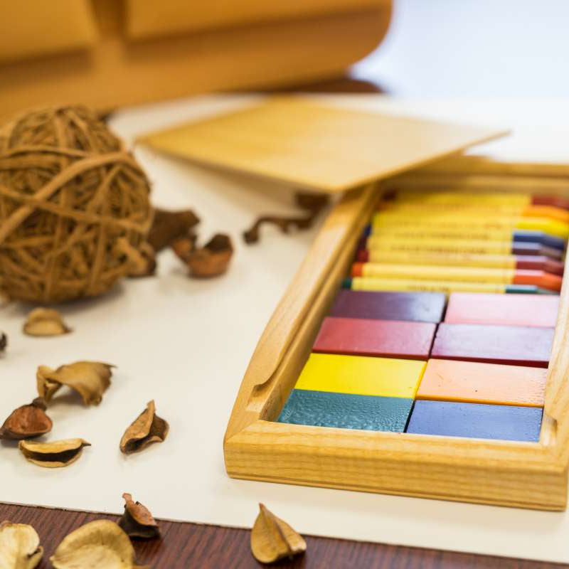 Sedulus Artisan Handcrafted Sliding Box for Storing Pencils and Crayons