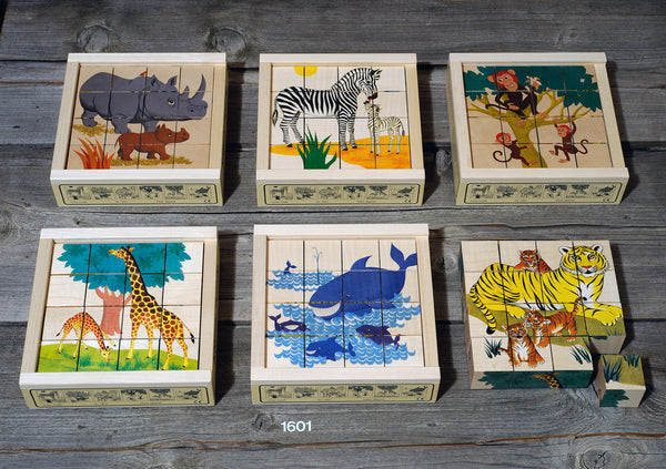 Atelier Fischer Cube Puzzle Wild Animals, 16 parts
