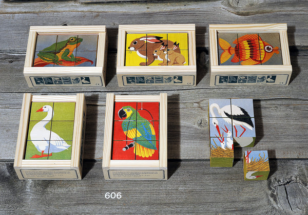 Atelier Fischer Cube Puzzle Animals Set B, 6 parts