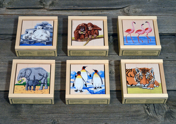 Atelier Fischer Cube Puzzle Zoo, 9 parts