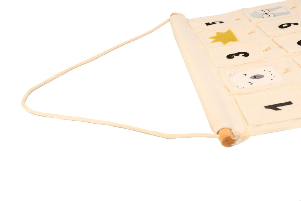 Kikaudu Organic Cotton Advent Wall Calendar, Forest