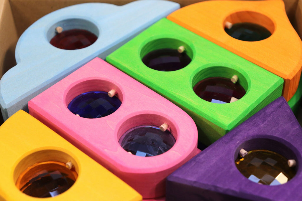 Bauspiel Fairytale Window Colourful 12 pieces