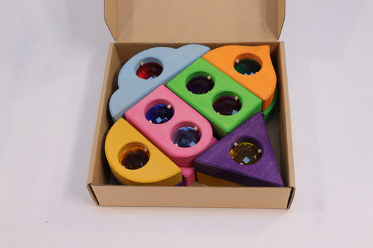 Bauspiel Fairytale Window Colourful 12 pieces